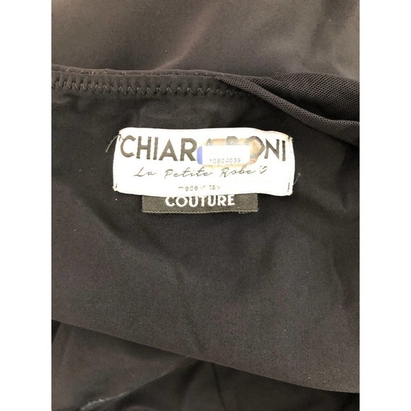 Chiara Boni Lace Illusion Gown Black  L 48 - Picture 12 of 16